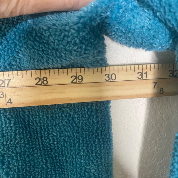 Only Necessities Robe Womens 2X Teal Full-Zip Embroidered Cotton Terry‎ Lounge - Picture 8 of 10